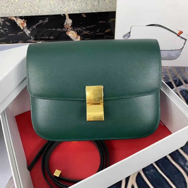 2019 Fake Celine Box Green Shoulder Crossbody Bag 88007